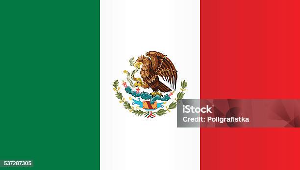 Флаг Мексики — стоковая векторная графика и другие изображения на тему Мексиканский флаг - Мексиканский флаг, Мексика, Флаг