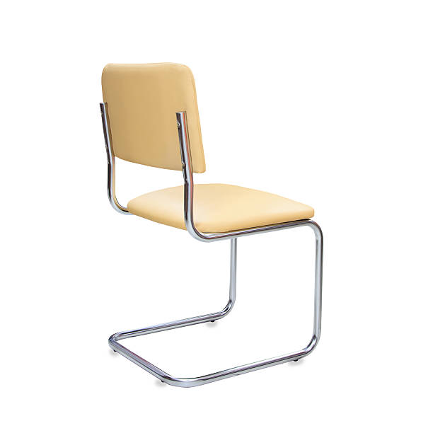 istock Modern office chair from beige leather. Isolated 537287422