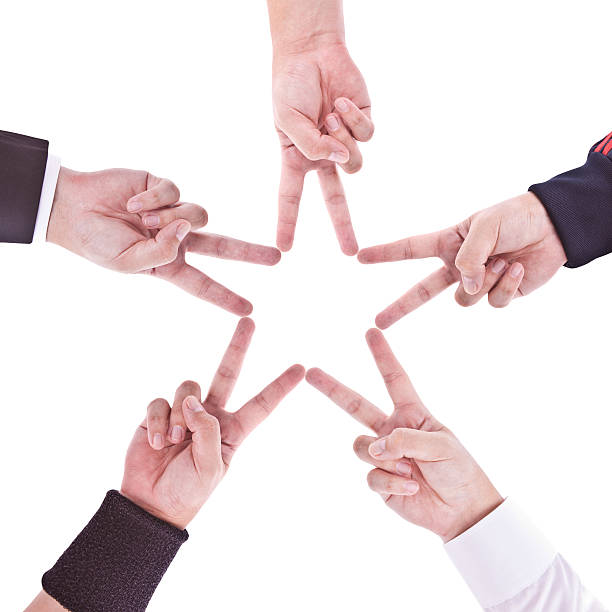 istock Hands in the form of a star 537287633