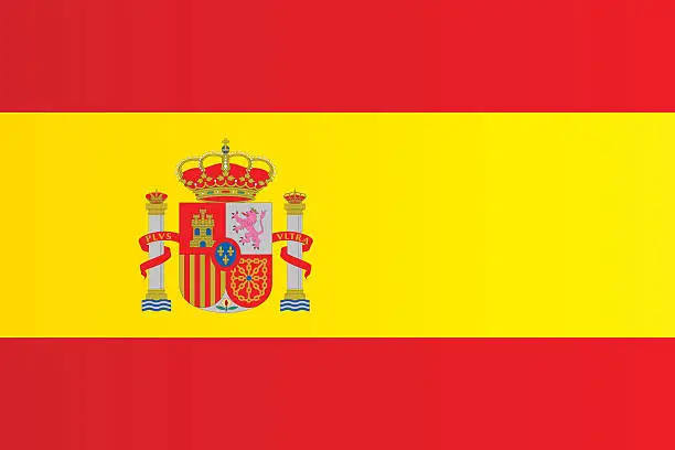 Vector illustration of Flag of Spain
