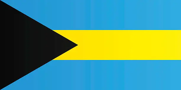 Vector illustration of Flag of Bahamas