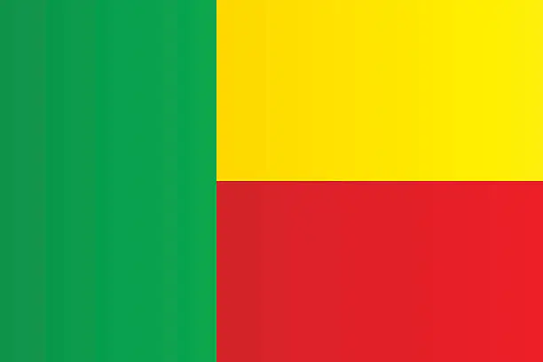 Vector illustration of Flag of Benin