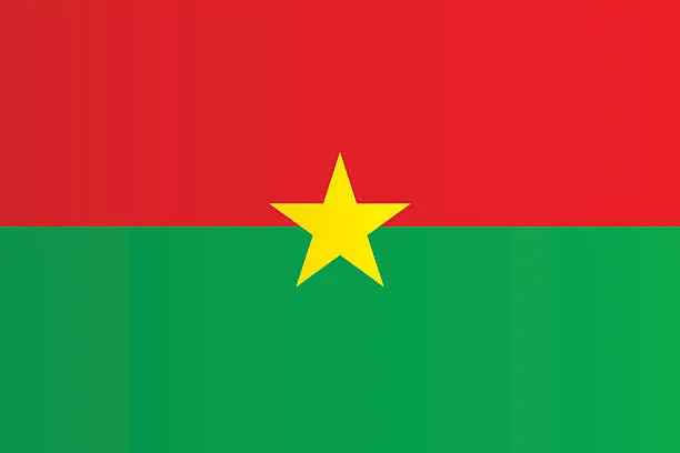 Vector illustration of Flag of Burkina Faso