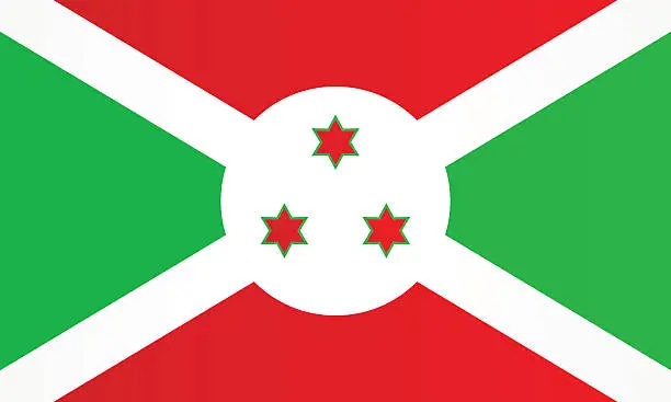 Vector illustration of Flag of Burundi