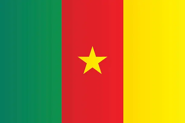 Vector illustration of Flag of Cameroon