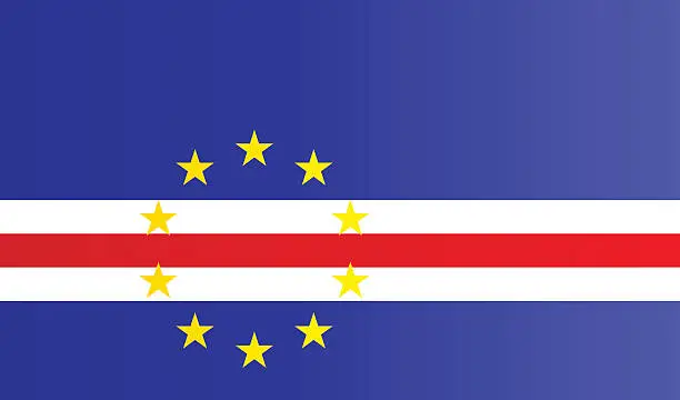 Vector illustration of Flag of Cape Verde