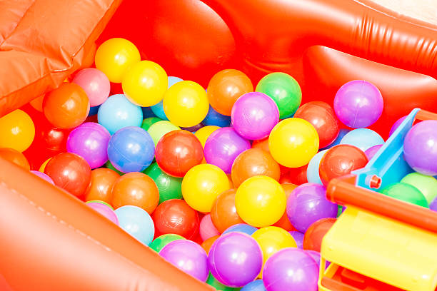 istock Colorful box filled with small colored balls 537288412