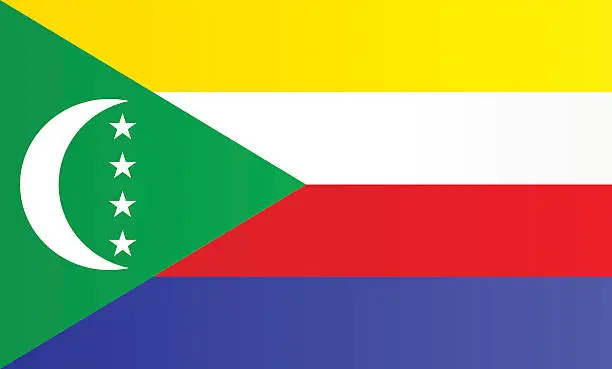 Vector illustration of Flag of Comoros