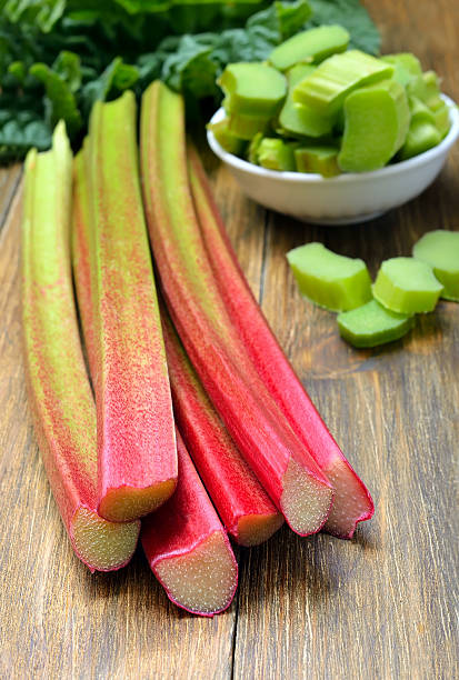 istock Fresh rhubarb on wooden table 537288780