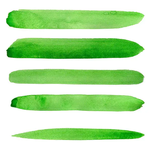 Photo of Watercolor paint green background design lines