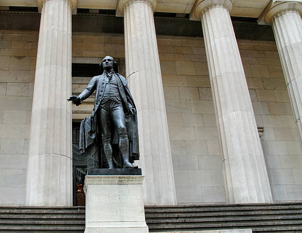 istock Federal Hall with Washington Statue, Manhattan, New York City 537289813