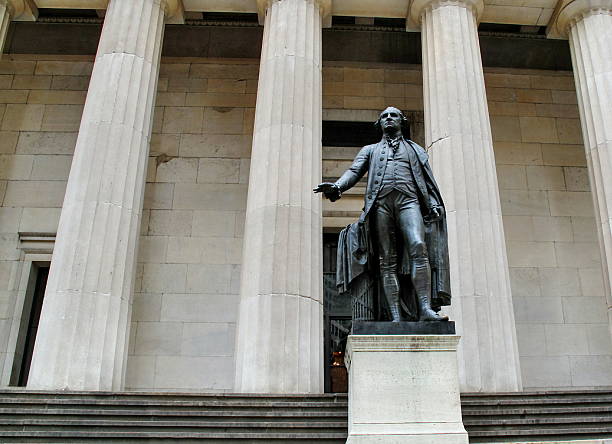 istock Federal Hall with Washington Statue, Manhattan, New York City 537289821