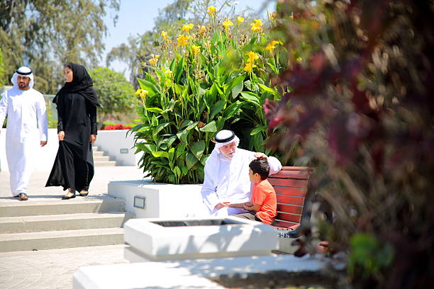 istock Arab Emirati family outdoors in park 537290166