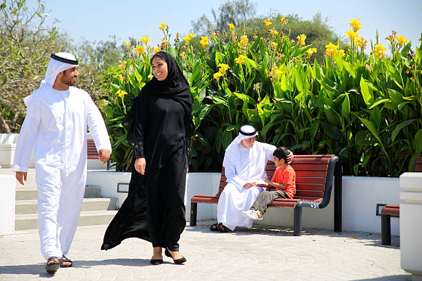 istock Arab Emirati family outdoors in park 537290762