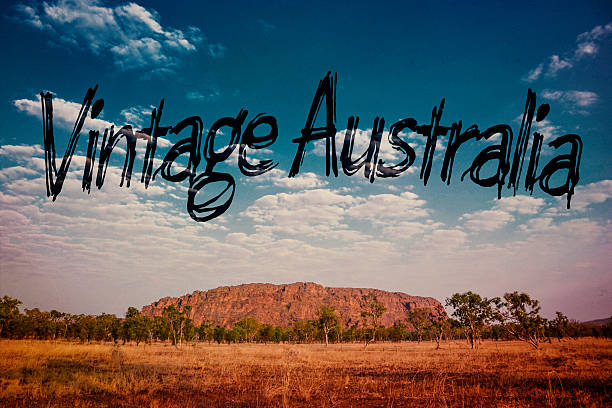 vintage australia stock photo