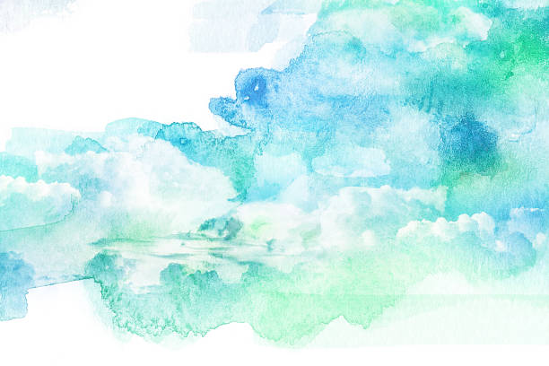 istock Watercolor illustration of cloud. 537290946