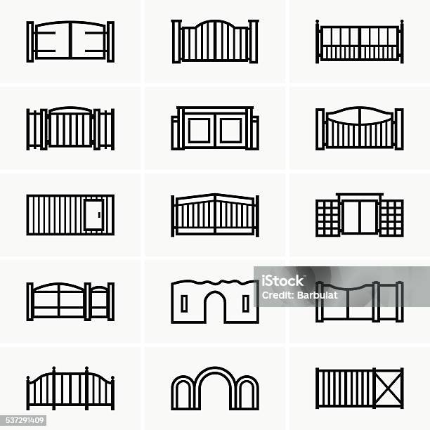Gate Layout Symbol Gates Stock Illustration - Download Image Now - Gate, Icon Symbol ...