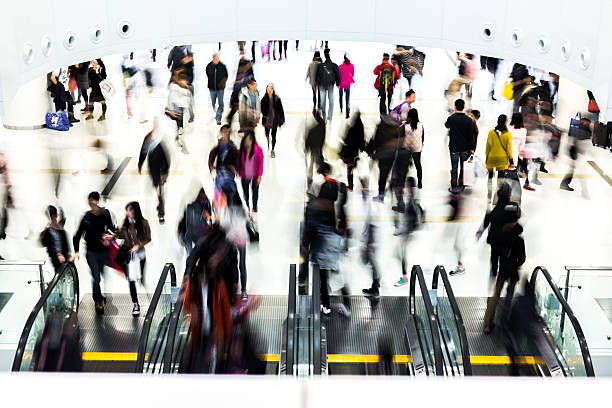 istock Defocued background for crowded people shopping in mall 537292677