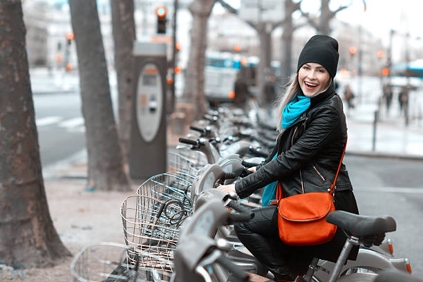 istock joyful walk with the bike 537293730