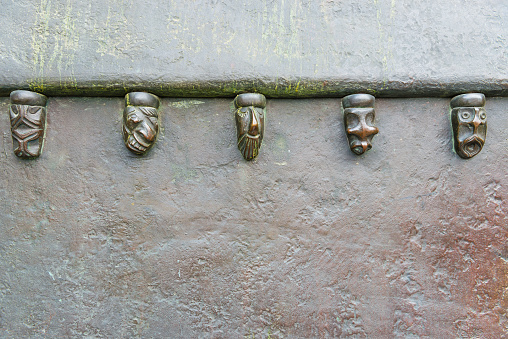 detail of old metal door