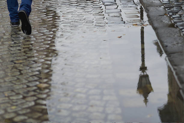 istock street lamp reflection in puddle 537297550
