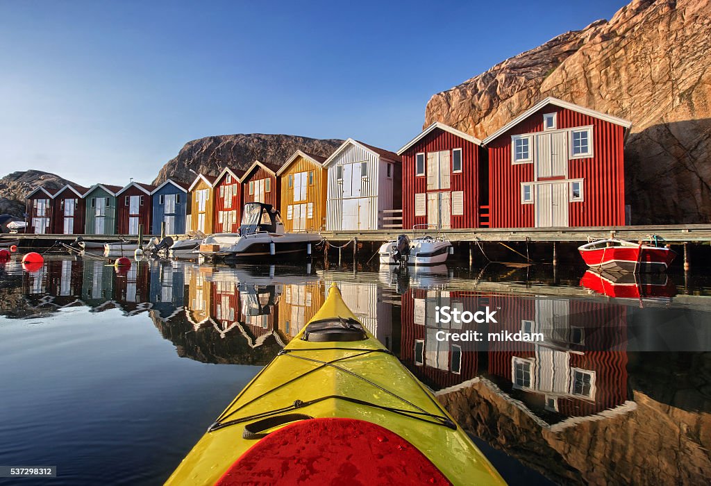 Smögen, Bohuslän, la Suède, Scandinavie - Photo de Kayak libre de droits