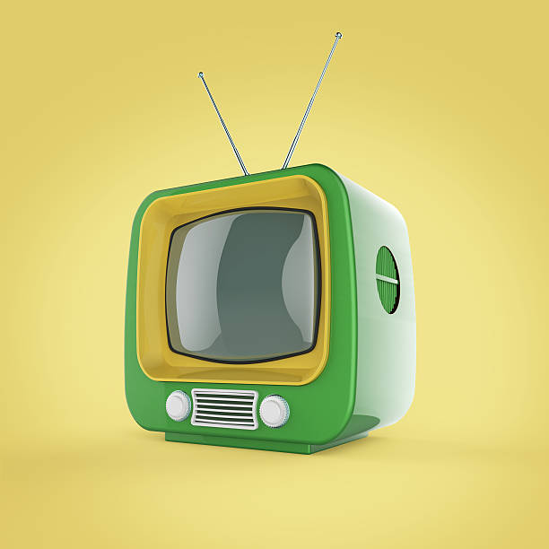 istock Classic Design Retro TV with bright color plastic shell and 537301204