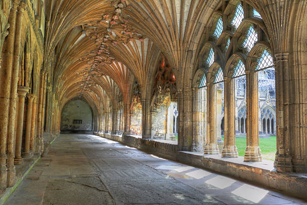 Canterbury,Kent,uk-may 7,2016:The beautiful  Cloister at Canterbury cathedral.