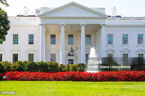 North Portico Of The White House Washington Dc Stock Photo - Download Image Now - Architectural Column, Architecture, Capital Cities
