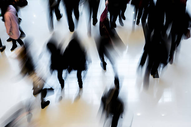 istock Defocued background for crowded people shopping in mall 537303191