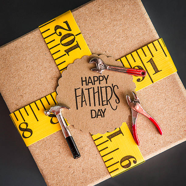 istock Father's Day gift for DIY dad with tools, tape measure 537303784