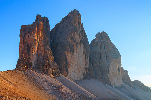 istock Three Peaks of Lavaredo in beautiful surroundings at sunset 537304052