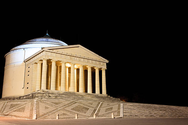 istock Temple of Canova night view. Roman columns 537304072
