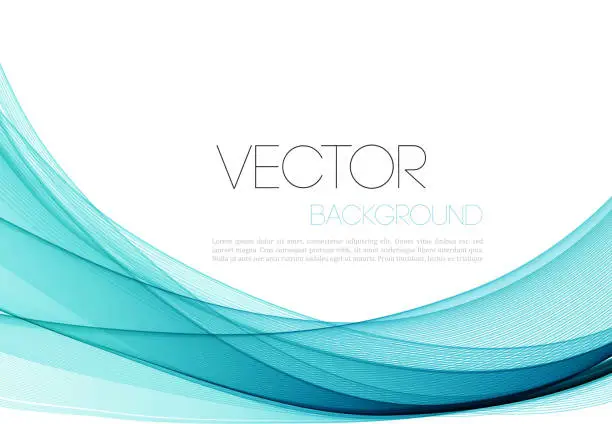 Vector illustration of Abstract smoky waves  background. Template brochure design