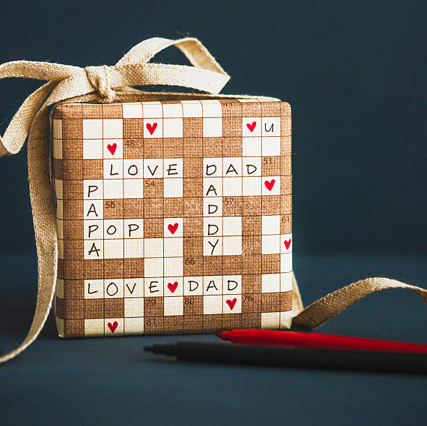 istock Father's Day or birthday gift with crossword puzzle message 537311244