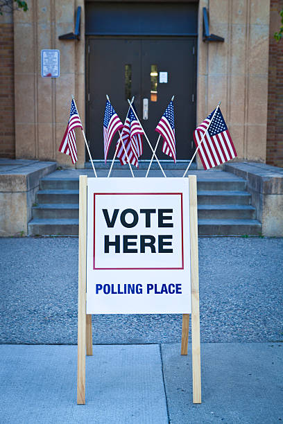 USA Election Polling Place Station
