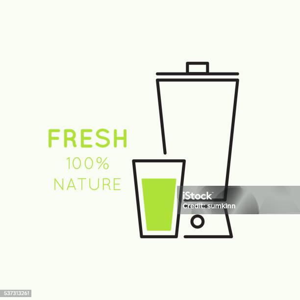 Natural Juice Stock Illustration - Download Image Now - Icon Symbol, Juice - Drink, Green Color