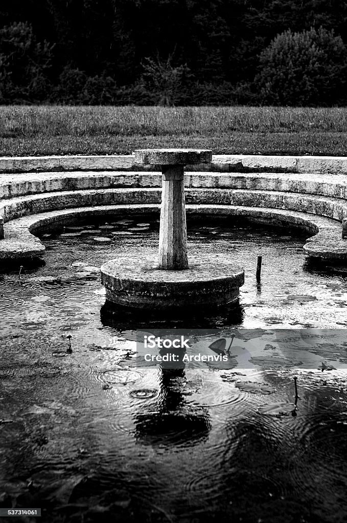 Fontana di marmo e Ninfea - Foto stock royalty-free di 2015