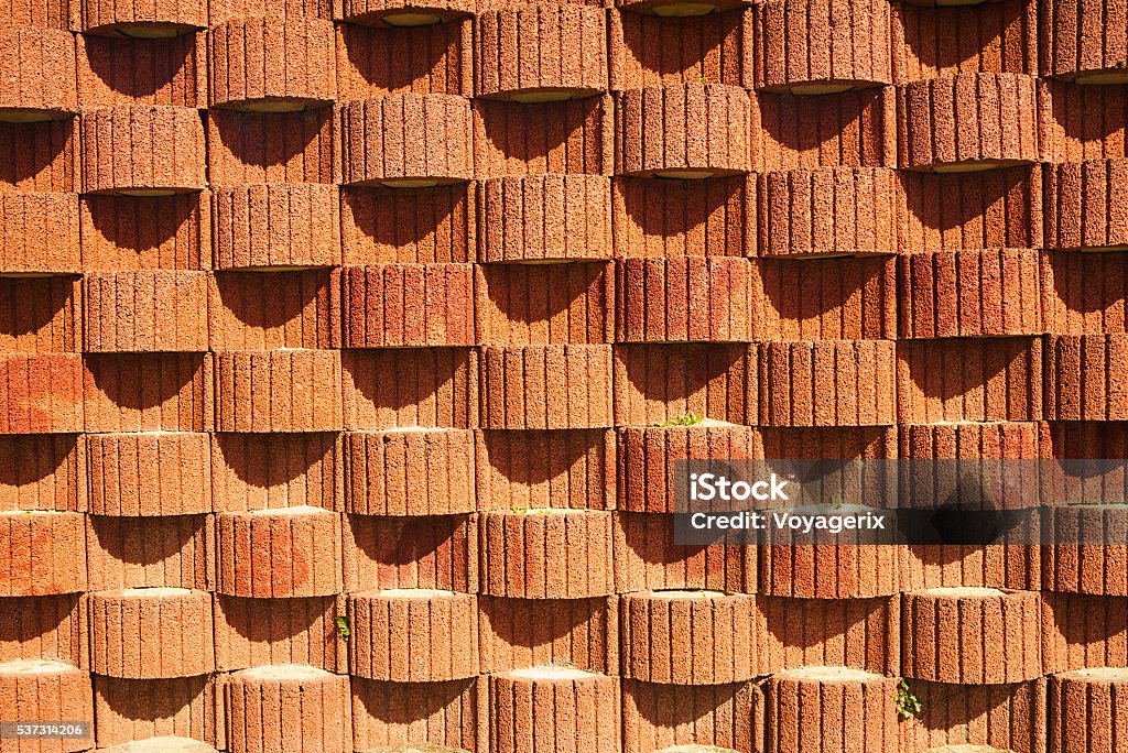 Planter blocks retaining wall. Background, texture Concrete planter blocks as retaining wall. Background or texture. Architecture Stock Photo