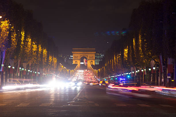 istock Traffic in the champ elysees,Paris ,France 537314752