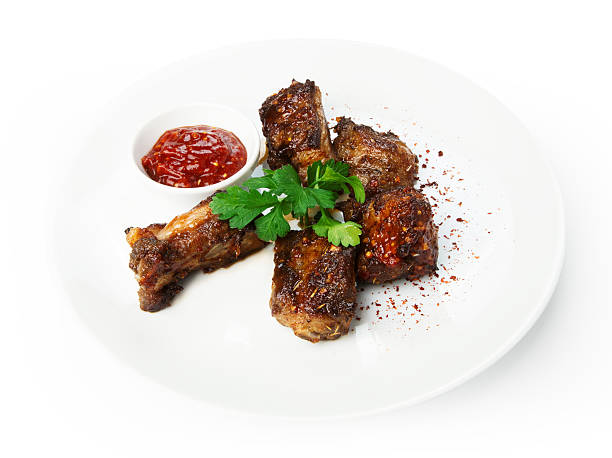istock Restaurant food isolated - grilled chicken wings 537315159