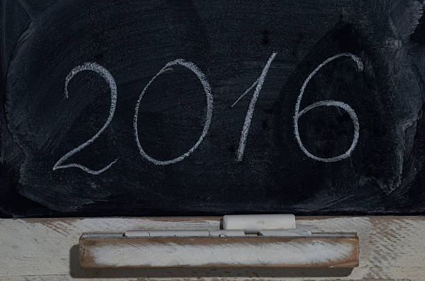 istock slate blackboard with the inscription 2016 537315367