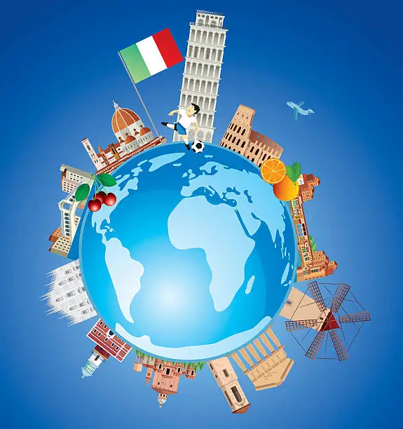 Vector illustration of Italy Travel