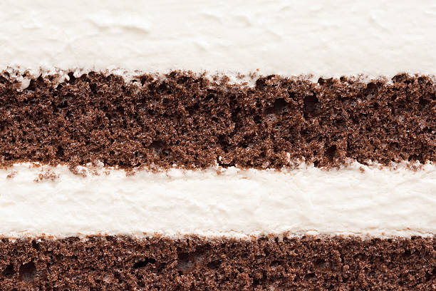texture of mousse and chocolate cake detail and texture of mousse and chocolate cake layer cake texture stock pictures, royalty-free photos & images