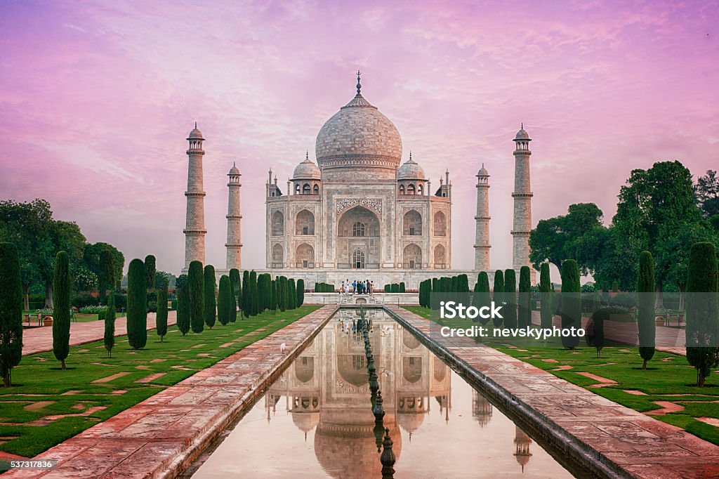 Taj Mahal, o India - Foto de stock de Taj Mahal royalty-free