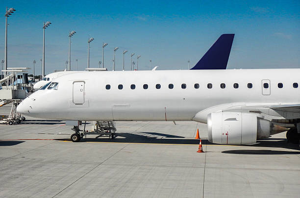istock commercial jet parked on the track 537318617