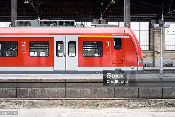 Waiting Sbahn Railroad Station Stock Photo - Download Image Now - Train - Vehicle, Side View, Railroad Station Platform