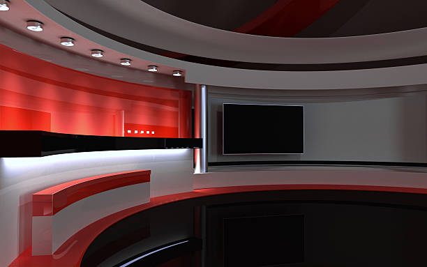 Tv Studio. News studio Tv Studio. News studio. The perfect backdrop for any green screen or chroma key video or photo production. 3d render. 3d visualisation stage set stock pictures, royalty-free photos & images