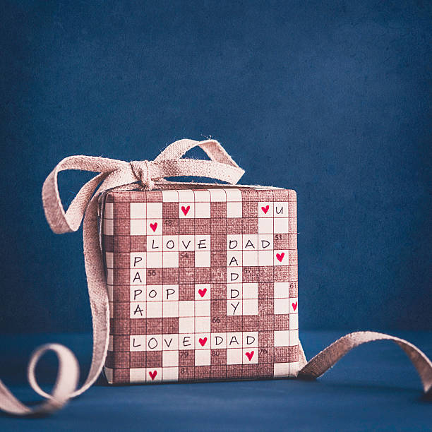 Father's Day or birthday gift with crossword puzzle message