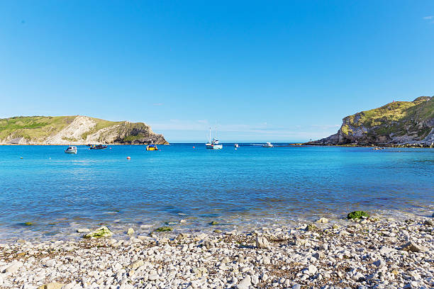 istock Popular Lulworth Cove Atlantic ocean coast, Dorchester, England, 537322598